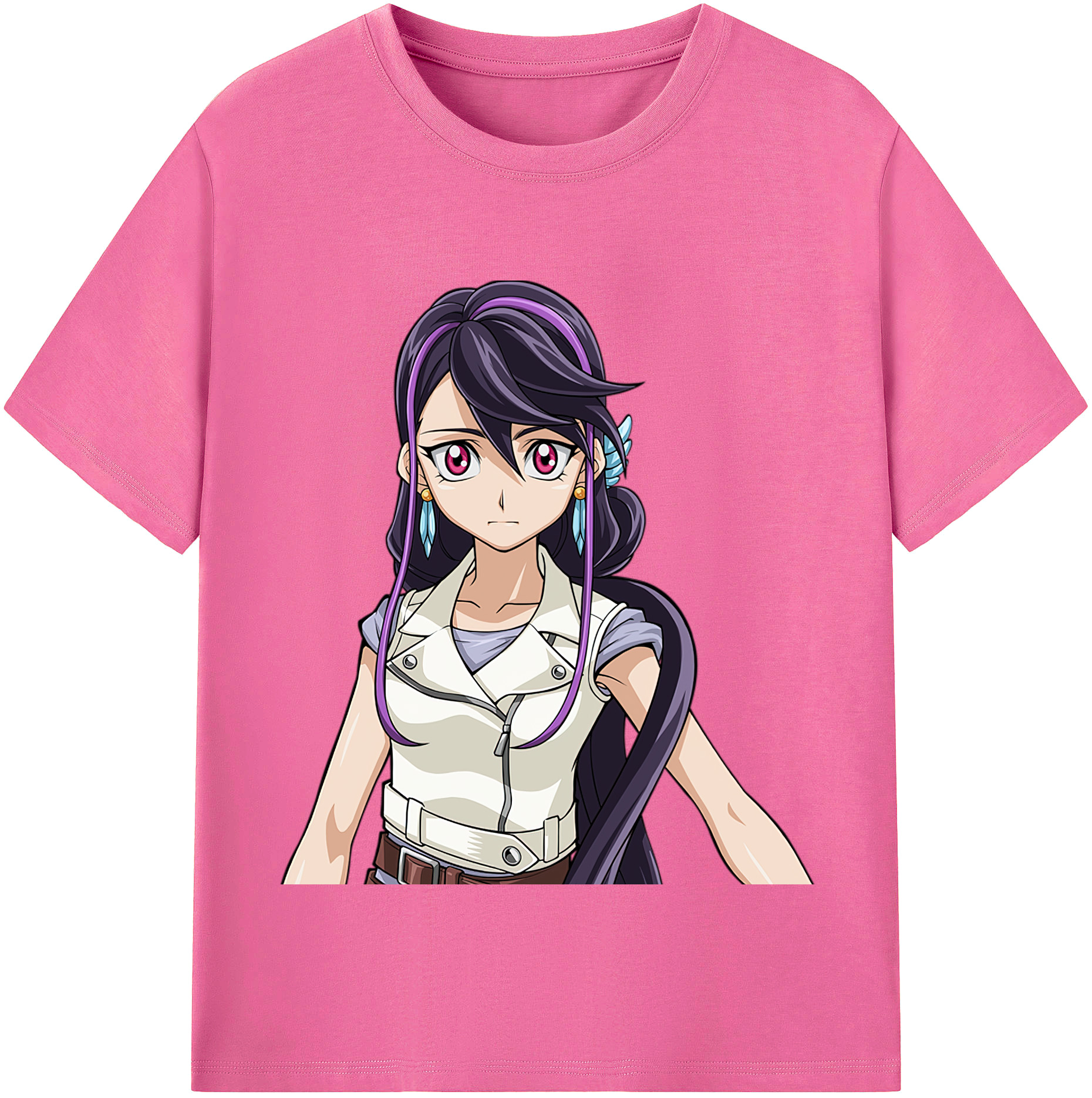 （画像用） 遊☆戯☆王 Yu-Gi-Oh! レディースカジュアルプリントTシャツ（綿100％）